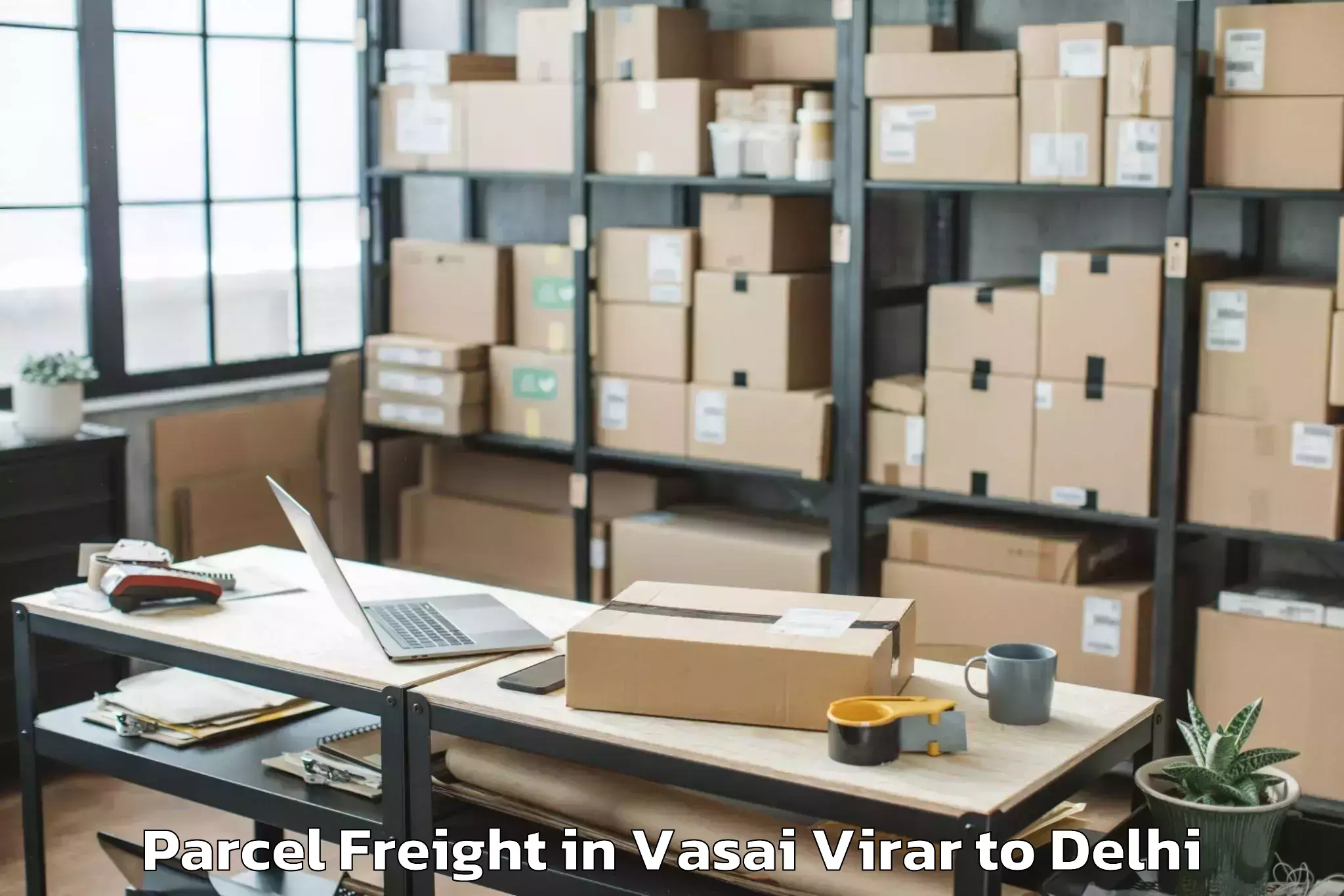 Top Vasai Virar to South Asian University New Del Parcel Freight Available